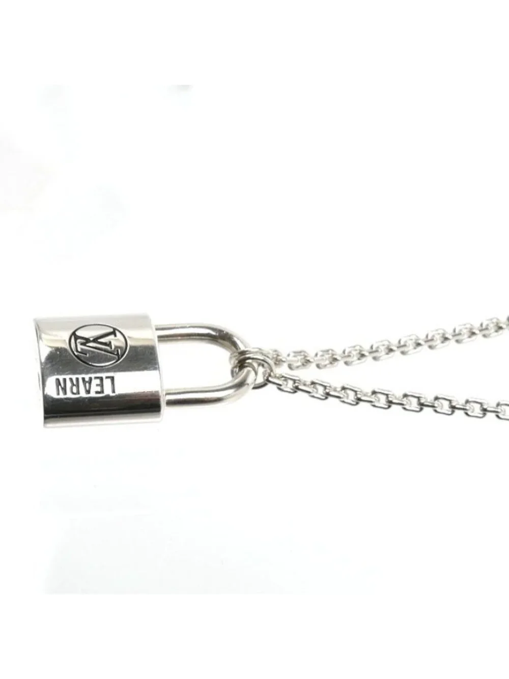 Louis Vuitton 925 Sterling Silver Lock It Lane Necklace 50 55 59.5